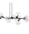 Rossi 8 Svart/Transparent pendellampa - Ø14 cm, E14, 230V, utan ljuskälla