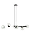 Rossi 6 Svart/Transparent pendellampa - Ø14 cm, E14, 230V, utan ljuskälla