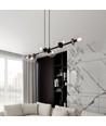Rossi 6 Svart/Transparent pendellampa - Ø14 cm, E14, 230V, utan ljuskälla