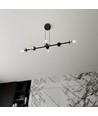 Rossi 6 Svart/Transparent pendellampa - Ø14 cm, E14, 230V, utan ljuskälla