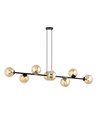 Rossi 8 Svart/Bärnsten pendellampa - Ø14 cm, E14, 230V, utan ljuskälla