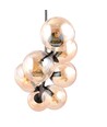 Rossi 8 Svart/Bärnsten pendellampa - Ø14 cm, E14, 230V, utan ljuskälla
