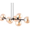 Rossi 8 Svart/Bärnsten pendellampa - Ø14 cm, E14, 230V, utan ljuskälla