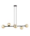 Rossi 6 Svart/Bärnsten pendellampa - Ø14 cm, E14, 230V, utan ljuskälla