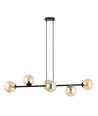 Rossi 6 Svart/Bärnsten pendellampa - Ø14 cm, E14, 230V, utan ljuskälla