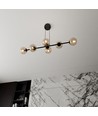 Rossi 6 Svart/Bärnsten pendellampa - Ø14 cm, E14, 230V, utan ljuskälla