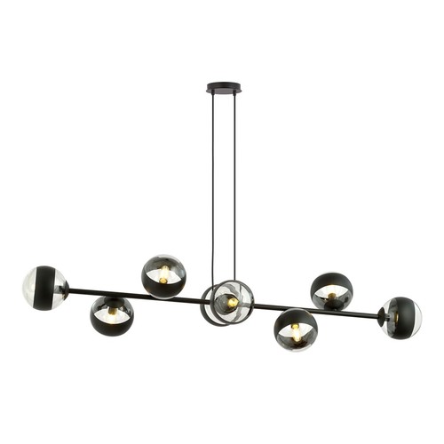 Rossi 8 Svart Rand pendellampa - Ø14 cm, E14, 230V, utan ljuskälla