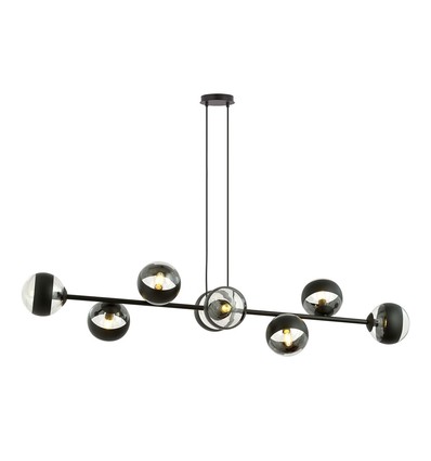 Rossi 8 Svart Rand pendellampa - Ø14 cm, E14, 230V, utan ljuskälla