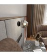 Rossi K1 Svart/Grafit vägglampa - Ø14 cm, E14, 230V, utan ljuskälla