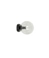 Rossi K1 Svart/Transparent vägglampa - Ø14 cm, E14, 230V, utan ljuskälla