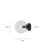 Rossi K1 Svart/Transparent vägglampa - Ø14 cm, E14, 230V, utan ljuskälla