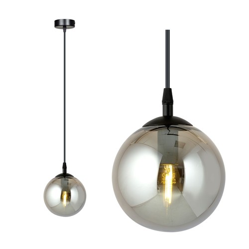 Cosmo 1 Svart/Grafit pendellampa - Ø14 cm, E14, 230V, utan ljuskälla