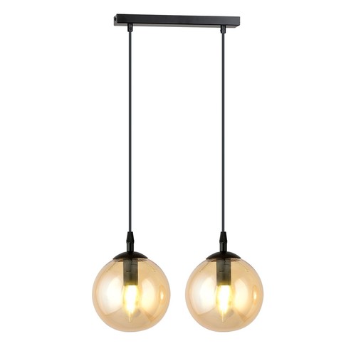 Cosmo 2 Svart/Bärnsten pendellampa - Ø14 cm, E14, 230V, utan ljuskälla