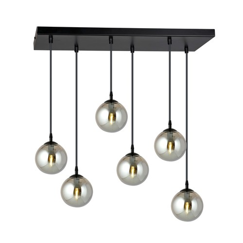 Cosmo 6 Svart/Grafit pendellampa - Ø14 cm, E14, 230V, utan ljuskälla