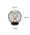 Albio LN1 Svart bordlampa - E27, 230V, utan ljuskälla