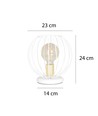 Albio LN1 Vit bordlampa - E27, 230V, utan ljuskälla