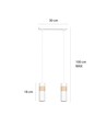 Akari 2 Vit pendellampa - GU10, 230V, utan ljuskälla