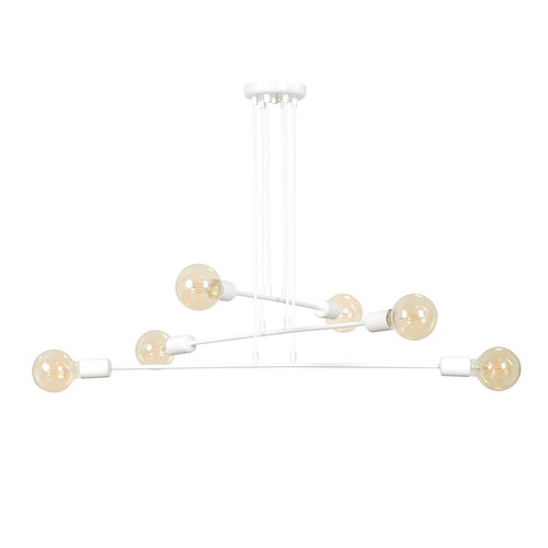 Multipo 6 Vit pendellampa - E27, 230V, utan ljuskälla