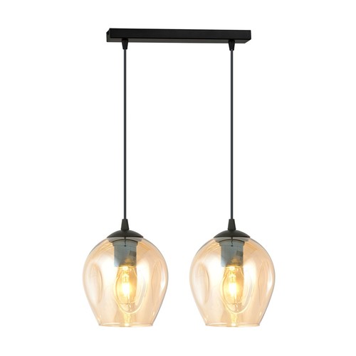 Istar 2 Svart/Bärnsten pendellampa - Ø14 cm, E27, 230V, utan ljuskälla