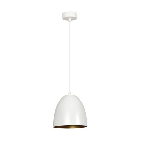 Lenox 1 Vit / Guld pendellampa - E27, 230V, utan ljuskälla