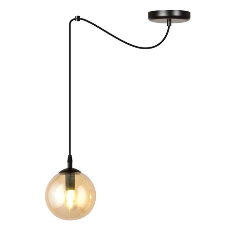 Gigi 1 Svart/Bärnsten pendellampa - Ø14 cm, E14, 230V, utan ljuskälla