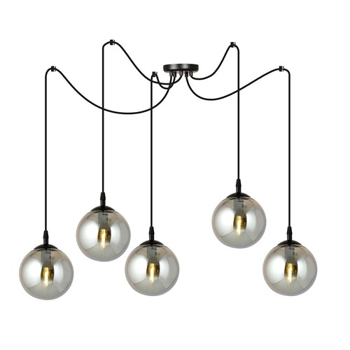 Gigi 5 Svart/Grafit pendellampa - Ø14 cm, E14, 230V, utan ljuskälla