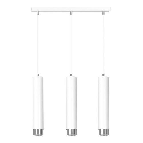 Kibo 3 Vit/Krom pendellampa - GU10, 230V, utan ljuskälla