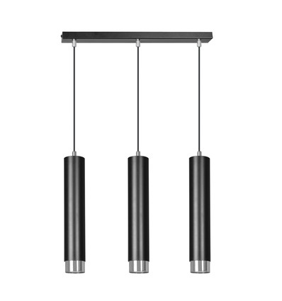 Kibo 3 Svart/Krom pendellampa - GU10, 230V, utan ljuskälla
