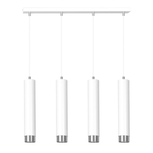 Kibo 4 Vit/Krom pendellampa - GU10, 230V, utan ljuskälla