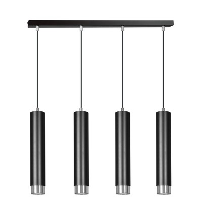 Kibo 4 Svart/Krom pendellampa - GU10, 230V, utan ljuskälla