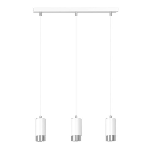 Fumiko 3 Vit/Krom pendellampa - GU10, 230V, utan ljuskälla