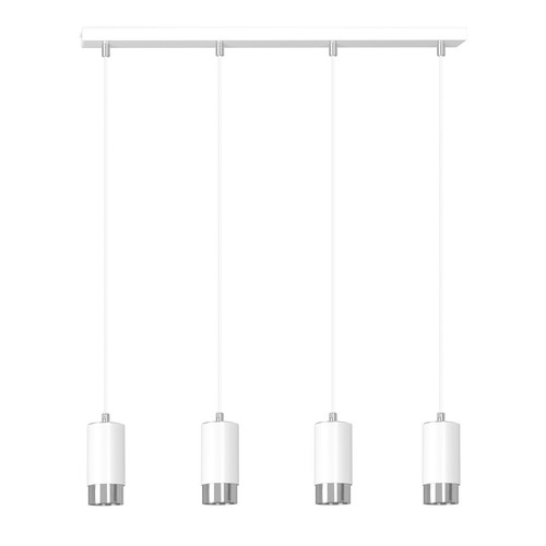 Fumiko 4 Vit/Krom pendellampa - GU10, 230V, utan ljuskälla