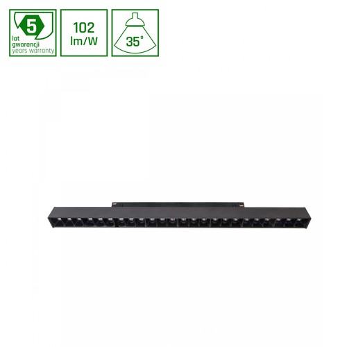 SHIFT - Grid L Skensystem Ljuskälla 22W - 404x23x42mm, 35°, Svart, 2 Kretsar.