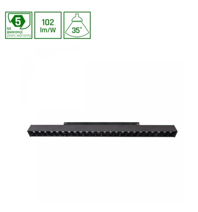 SHIFT - Grid L Skensystem Ljuskälla 22W - 404x23x42mm, 35°, Svart, 2 Kretsar.