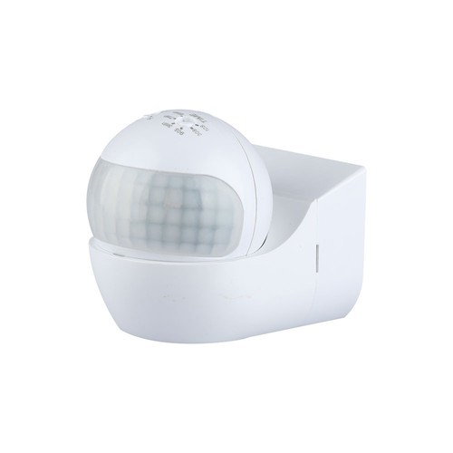 V-Tac Rörelsesensor med rörligt huvud - LED vänlig, vit, PIR infraröd, IP44 utomhus