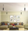 V-Tac GU10 svart/guld pendel lampa - Ø6x30cm., Hängande Pendel med GU10 sockel