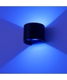 6W Vägglampa - IP65, Rund, RGB + CCT Tuya, Svart, Upp/ned, Justerbar, Inne / ute, Inkl. ljuskälla