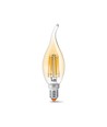C35 LED-lampa 6W E14 - glödtråd, flamma, bärnstenfärgad, extra varmvit, 230V, 680 lm