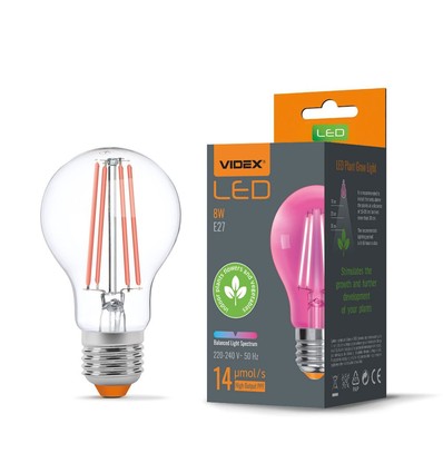 A60 LED växtbelysningslampa 8W E27 - Fito, 230V