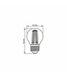 G45 LED-lampa 6W E27 - kolröd, bärnstenfärgad, extra varmvit, 230V, 680lm, förbrukning 6W