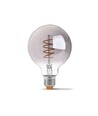 G95 LED-lampa 4W E27 - glödtråd, dimbar, spiral, gråtonad / askfärgad, extra varmvit, 230V, ljusstyrka 100, förbrukning 4