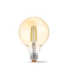 G95 LED-lampa 7W E27 - glödtråd, dimbar, bärnstensfärgad, extra varmvit, 230V, 700lm, förbrukning 7W