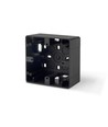Ytmonteringsbox - enkel, svart
