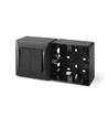 Ytmonteringsbox - enkel, svart