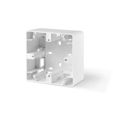Ytmonteringsbox - enkel, vit