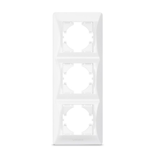 Videx Binera 3-fack vertikal ram - Vit, för strömbrytare och uttag