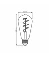 St64 LED-lampa 4W E27 - glödtråd, dimbar, spiral, bärnstensfärgad, extra varmvit, 230V, 300lm