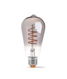 St64 LED-lampa 4W E27 - koltrådsdämpbar spiral gråtonad / askfärgad extra varm vit, 230V, ljusstyrka 100, förbrukning 4