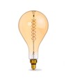 Ps160 LED-lampa 8W E27 - glödtråd, dimbar, spiral, bärnstenfärgad, extra varmvit, 230V, 500lm