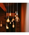 Ps160 LED-lampa 8W E27 - glödtråd, dimbar, spiral, bärnstenfärgad, extra varmvit, 230V, 500lm